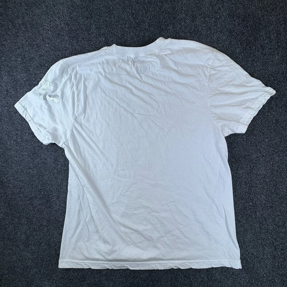 True‎ Religion T Shirt Mens Large White Cotton Casual Crew Neck Short Sleeve